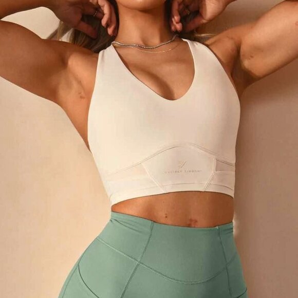 Gymshark Whitney Simmons White Longline Bra Size XS - Picture 2 of 2